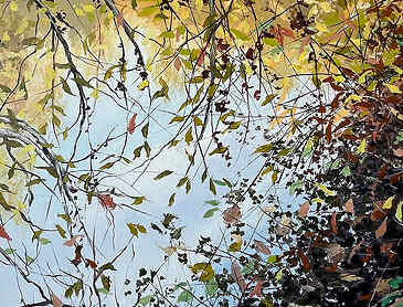 Autumn Clearing, 2024, 30" x 30", acrylic on canvas