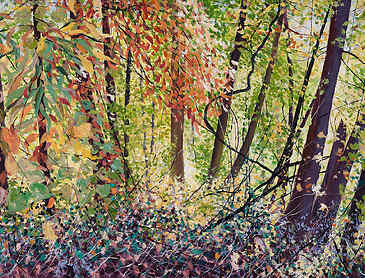 Autumn Sun, 2023, 30" x 40", acrylic on canvas