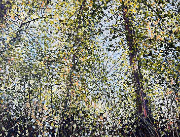 Lakeside Woods, 2022, 30" x 40", acrylic on canvas