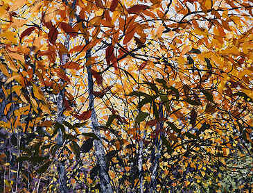 Mountain Autumn, 2023, 40" x 30", acrylic on canvas