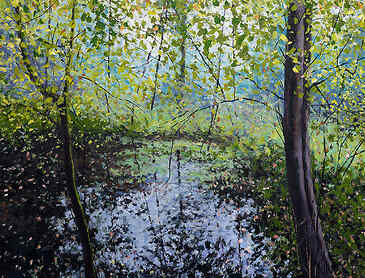 October Estuary, 2023, 36" x 48", acrylic on canvas, SOLD