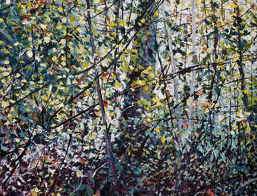 Sunlit Tangle, 2023, 24" x 20", acrylic on canvas