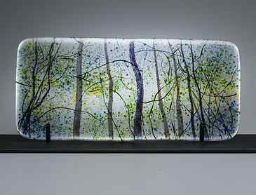 Aspen Light, 2015, 6" x 14¼" x ¼", kiln-formed glass, SOLD