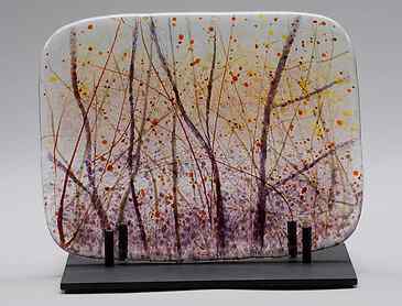 Autumn Color, 2020, 6" x 8" x ¼", kiln-formed glass