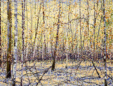 Autumn Fragments, 2024, 36" x 48", acrylic on canvas