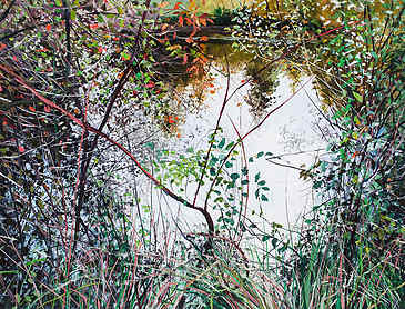 Beaver Lake #2, 2016, 36" x 48", acrylic on canvas, SOLD