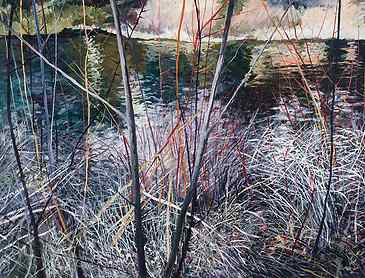 Before Spring Returns, 2015, 36" x 48", acrylic on canvas