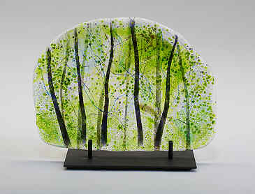 Canopy, 2022, 8¼" x 11½" x 0.4", kiln-formed glass, SOLD