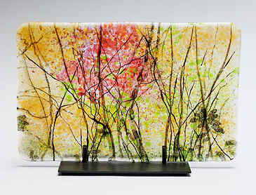 Carolina Autumn, 2022, 8½" x 14" x 0.4", kiln-formed glass