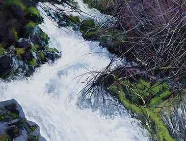 Cascade, 2020, 48" x 36", acrylic on canvas