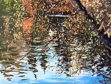 Cascading Leaves, 2019, 48" x 36", acrylic on canvas, SOLD