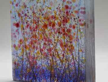 Celebration, 2020, 6" x 6" x 1¼", kiln-formed glass, SOLD