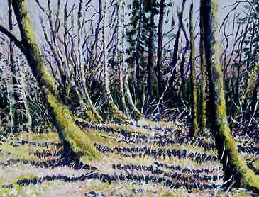 Clearing, 2005, 9" x 12", acrylic on canvas, SOLD