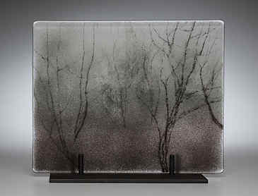 Cool Morning, 2016, 8" x 10" x ¼", kiln-formed glass