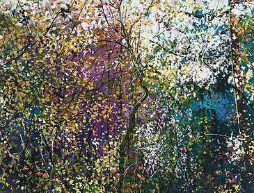 Dappled Dusk, 2018, 48" x 36", acrylic on canvas, SOLD