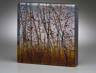 Dusk Shades, 2018, 6" x 6" x 1¼", kiln-formed glass, SOLD