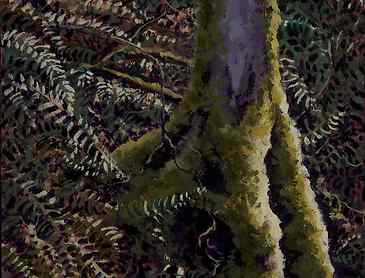 Embroidery, 2006, 12" x 9", acrylic on canvas, SOLD