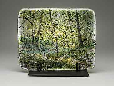 Equinox, 2014, 8" x 10" x ¼", kiln-formed glass