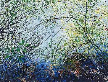 Equinox on the Lake, 2018, 36" x 48", acrylic on canvas