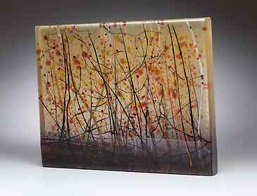 Equinox Tilt, 2019, 8½" x 10½" x 1¼", kiln-formed glass, SOLD