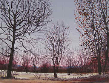 Fade to Evening, 2014, 8" x 8", acrylic on canvas, SOLD