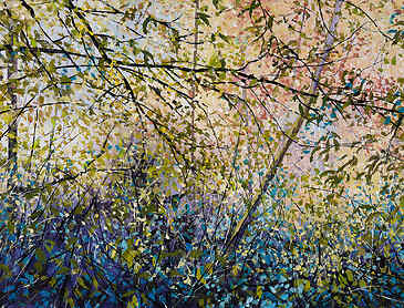 Flecks of Light, 2023, 30" x 40", acrylic on canvas