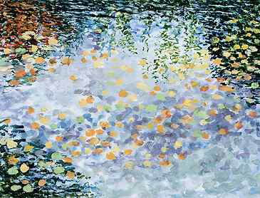 Floating, 2020, 7" x 11", acrylic on paper, SOLD