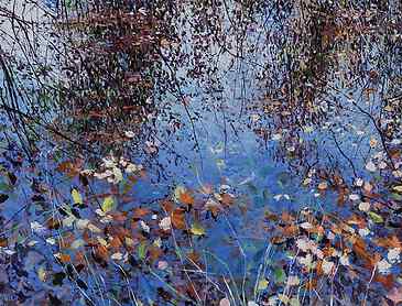 Gathering Leaves, 2018, 36" x 48", acrylic on canvas, SOLD
