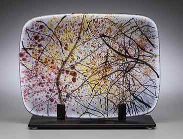 Glass Tangle, 2018, 8" x 10" x 0.4", kiln-formed glass, SOLD