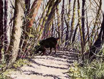 Investigation, 2006, 9" x 12", acrylic on canvas, SOLD