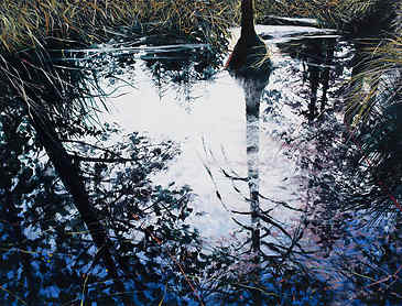 Lake Shadows, 2017, 30" x 40", acrylic on canvas