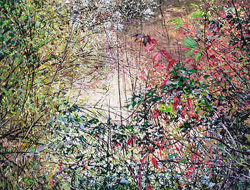 Lakeside Autumn, 2017, 36" x 48", acrylic on canvas, SOLD