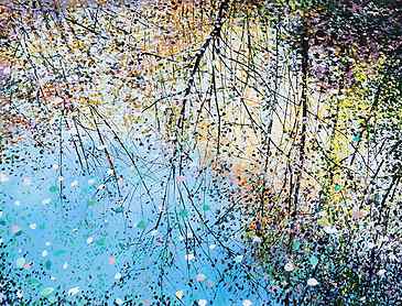 Lakeside Mirror, 2018, 36" x 48", acrylic on canvas