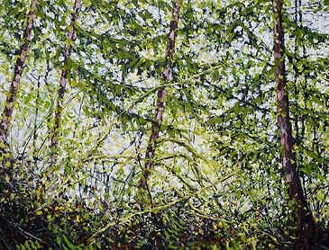 Light Path, 2023, 36" x 48", acrylic on canvas