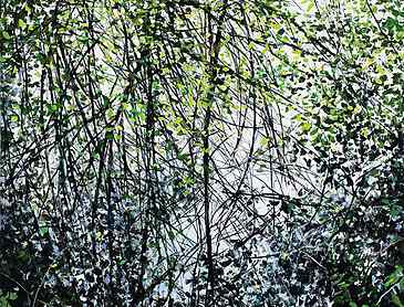 Light Through the Tangle, 2019, 40" x 30", acrylic on canvas