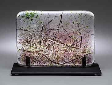 Little Tangle, 2019, 5" x 7" x 0.4", kiln-formed glass, SOLD