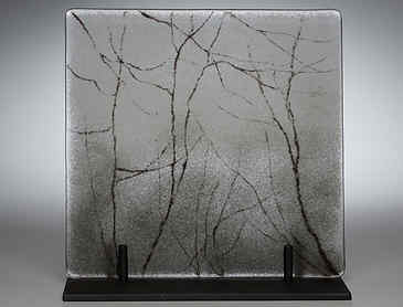 Mist, 2016, 8" x 8" x ¼", kiln-formed glass, SOLD