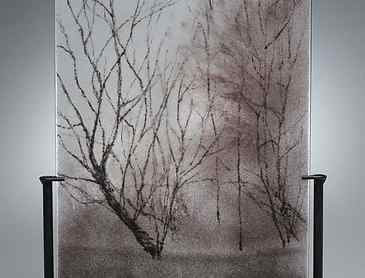 Morning Fog, 2015, 14" x 10" x ¼", kiln-formed glass, SOLD