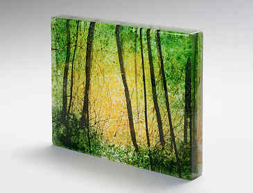 Morning Sun, 2022, 8" x 10" x 1¼", kiln-formed glass