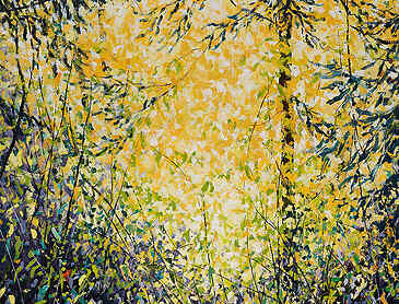 November Woodland Light, 2023, 48" x 36", acrylic on canvas, SOLD