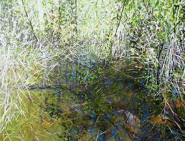 Overcast Reflection, 2017, 48" x 36", acrylic on canvas