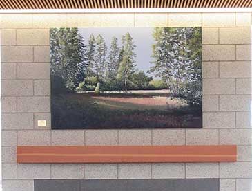 Pathways, 2009, , acrylic on canvas, Commissioned by the Lebanon Public Library, Lebanon, Oregon