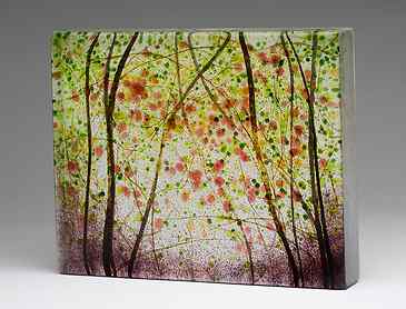 Primavera, 2020, 8" x 10" x 1¼", kiln-formed glass