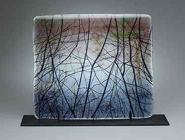 Reed Canyon Autumn, 2015, 14" x 16½" x 0.4", kiln-formed glass