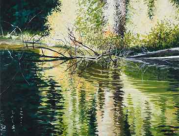 Reed Canyon Summer, 2015, 30" x 36", acrylic on canvas