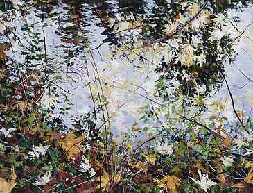 Reflected Tangle, 2018, 30" x 40", acrylic on canvas