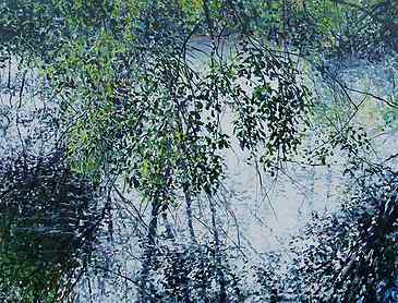 Reflections Through Spring Mist, 2019, 36" x 48", acrylic on canvas