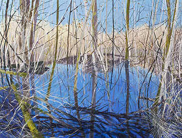 Refuge Winter Sun, 2022, 36" x 48", acrylic on canvas