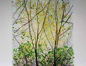 Returning Fall, 2020, 18" x 14" x ¼", kiln-formed glass