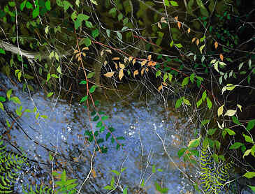 River Bank, 2025, 30" x 40", acrylic on canvas